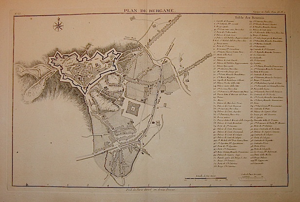 Lalande (de) Joseph Jerome Plan de Bergame 1790 Parigi 